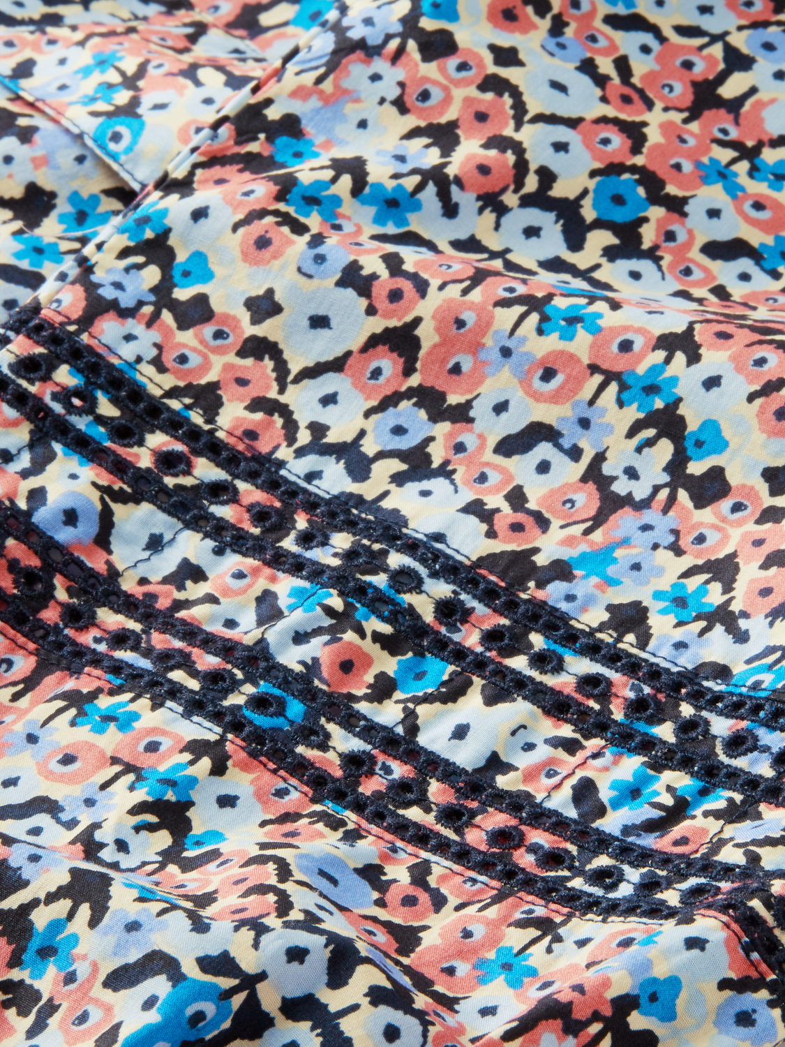 Scotch Soda Outlet | Printed Organic Cotton Long-Sleeved Shirt Dress