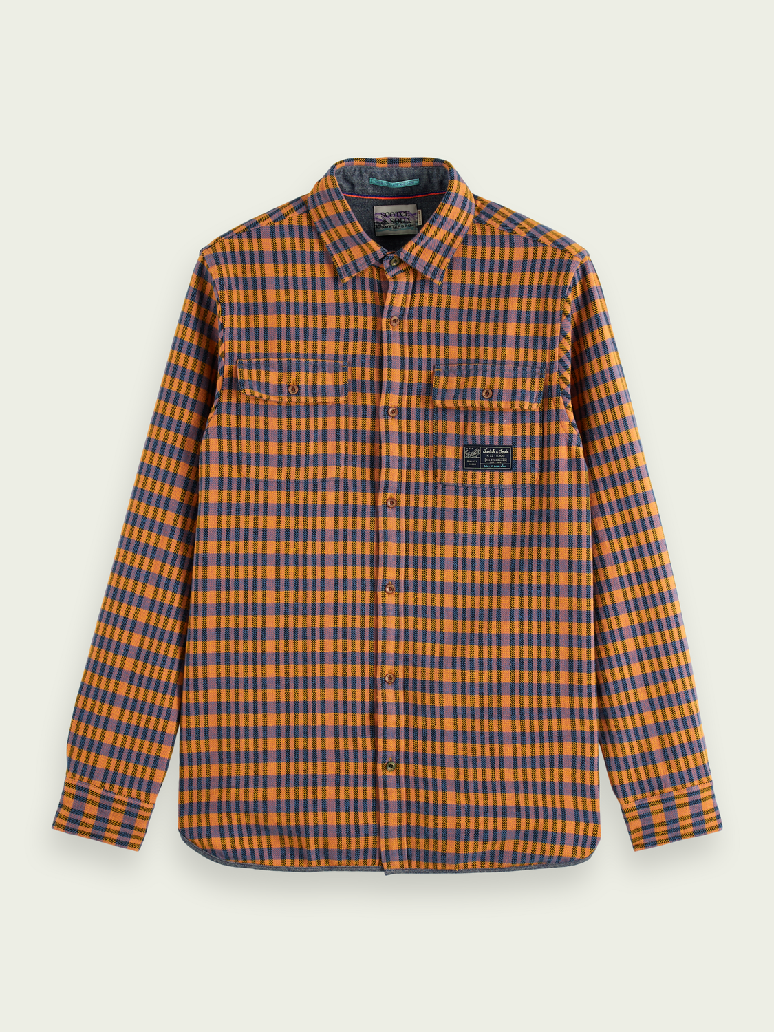 Regular Fit Checked Flannel Shirt | Scotch And Soda Outlet