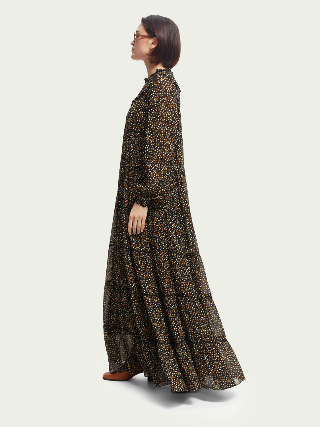 Smocked Tiered Maxi Dress | scotch & soda outlet