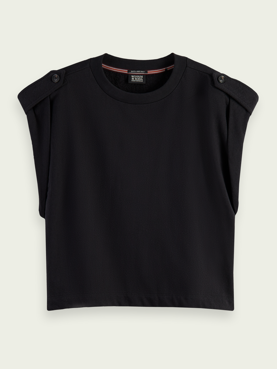 Organic Cotton T-Shirt With Squared Shoulders | scotch & soda outlet