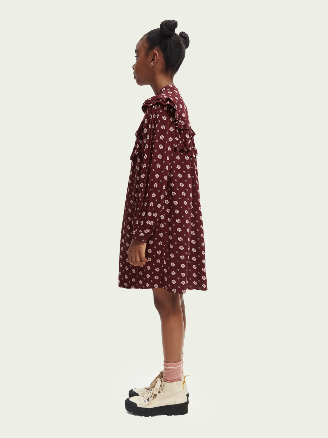 Scotch Soda Outlet | Printed Organic Long-Sleeved Mini Dress
