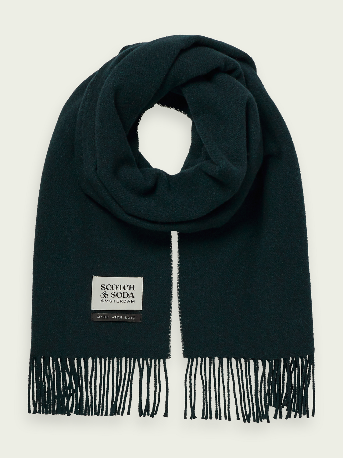 Unisex Fringed Wool Scarf | scotch & soda outlet
