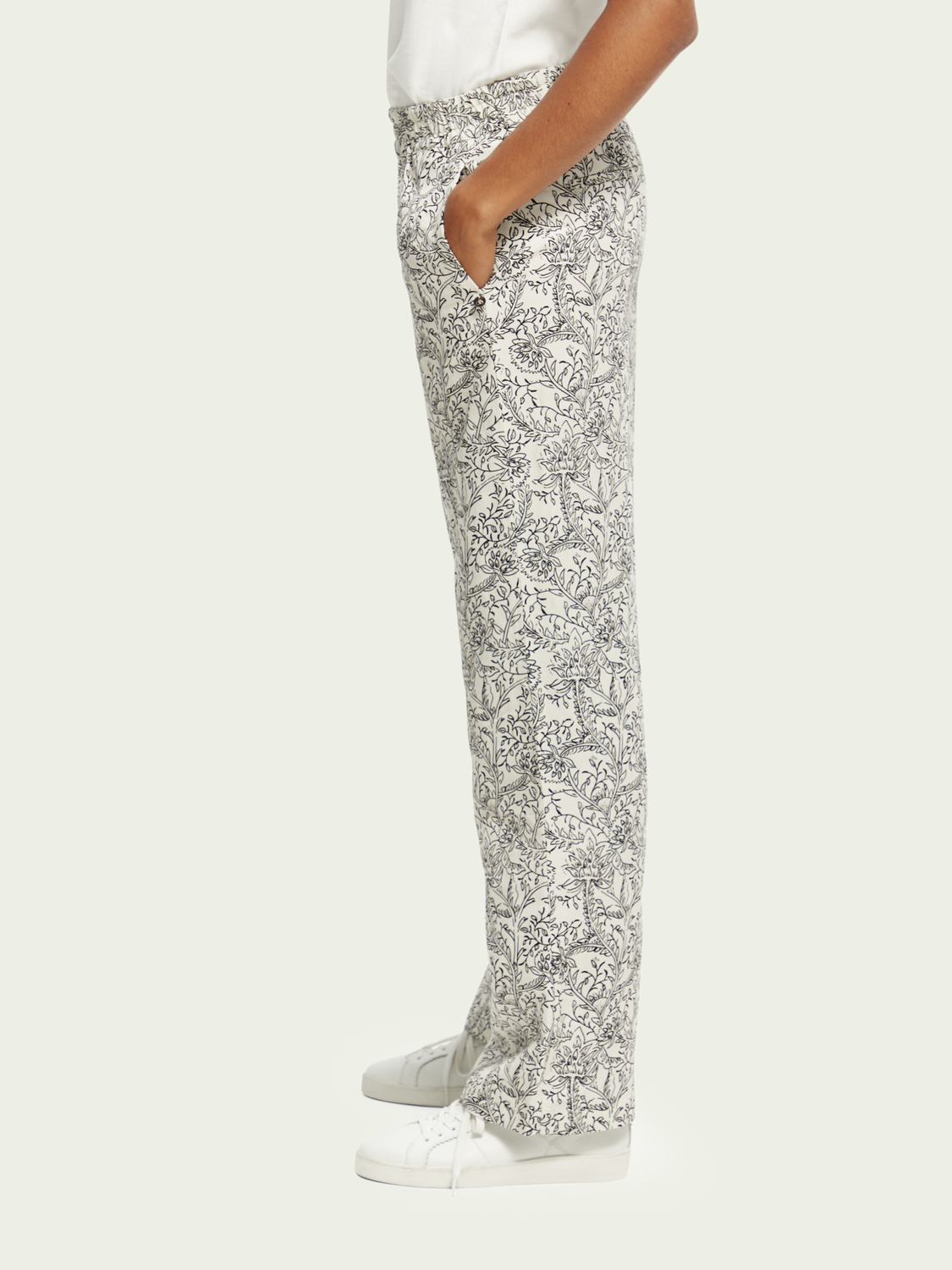 Gia Mid-Rise Wide-Leg Elasticated Trousers | scotch & soda outlet