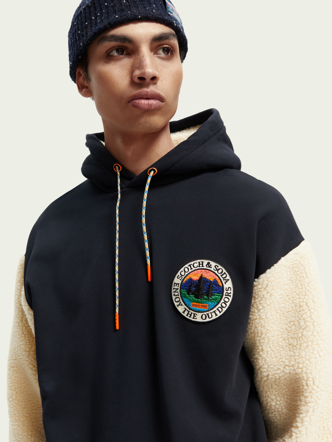 Organic Teddy Felpa Artwork Hoodie | Scotch And Soda Outlet