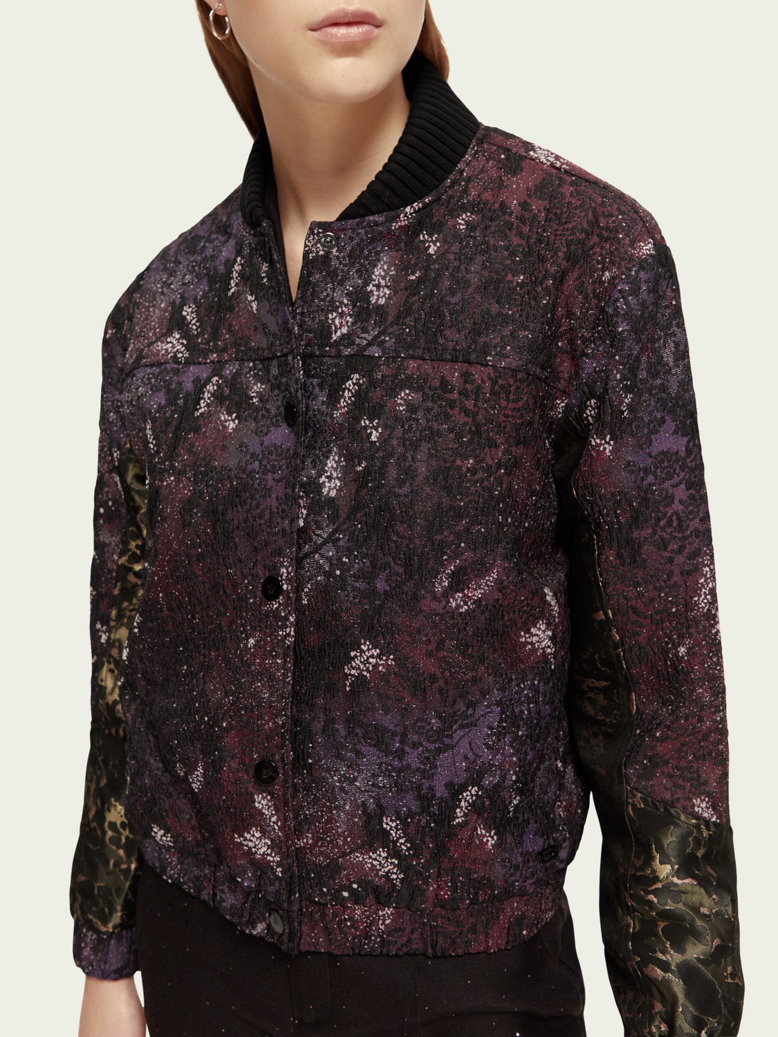 Printed Jacquard Bomber Jacket | scotch & soda outlet