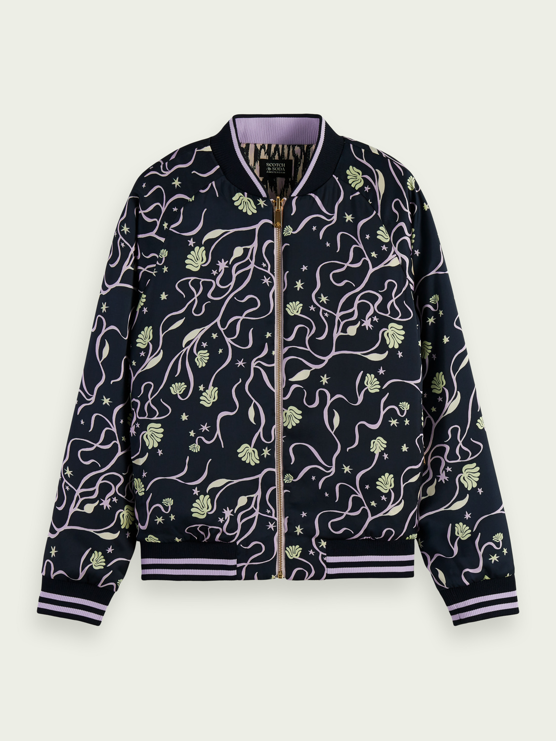 Printed Reversible Padded Bomber Jacket | scotch & soda outlet