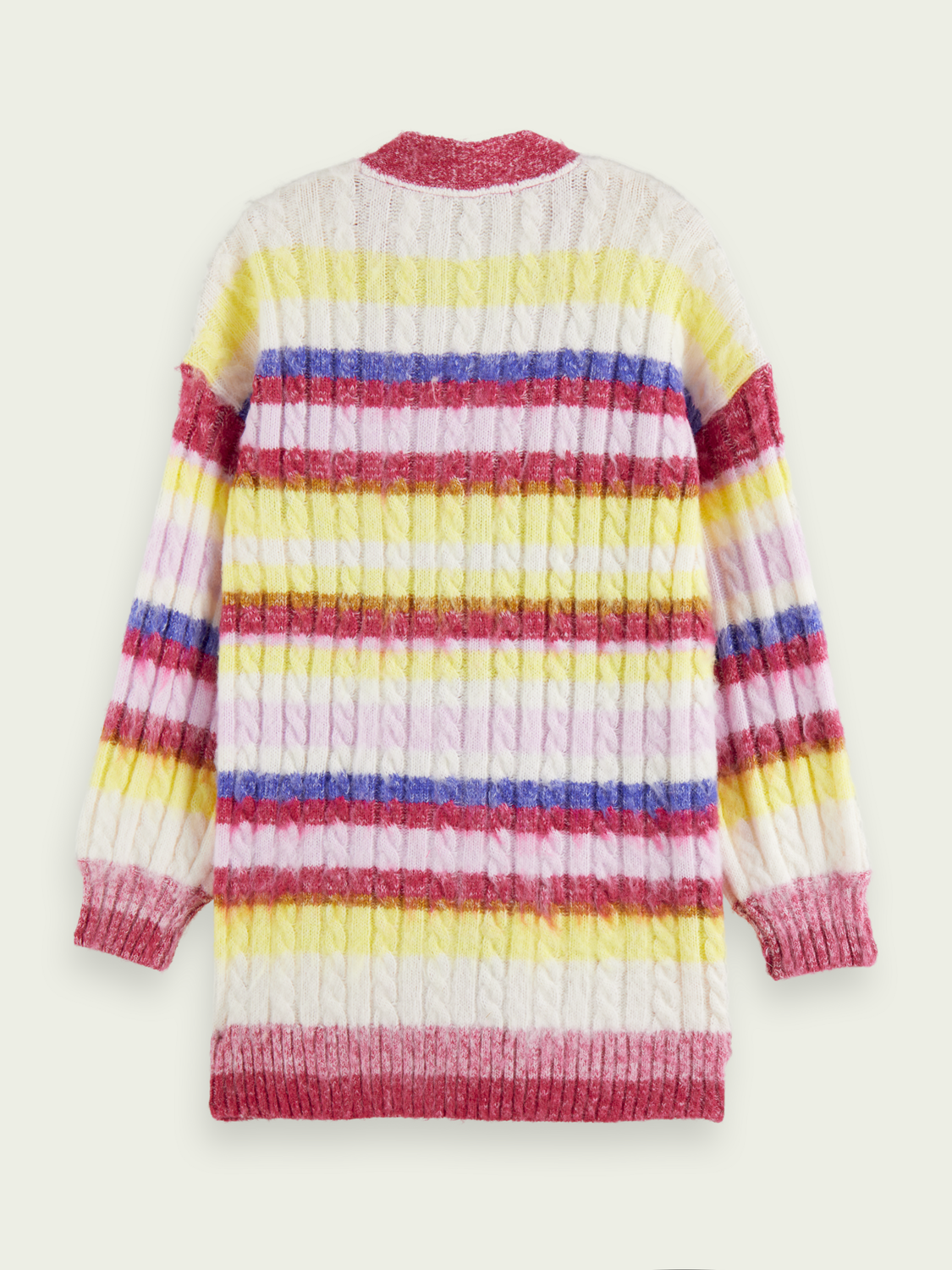 Brushed Mid-Length Striped Cardigan | scotch & soda outlet