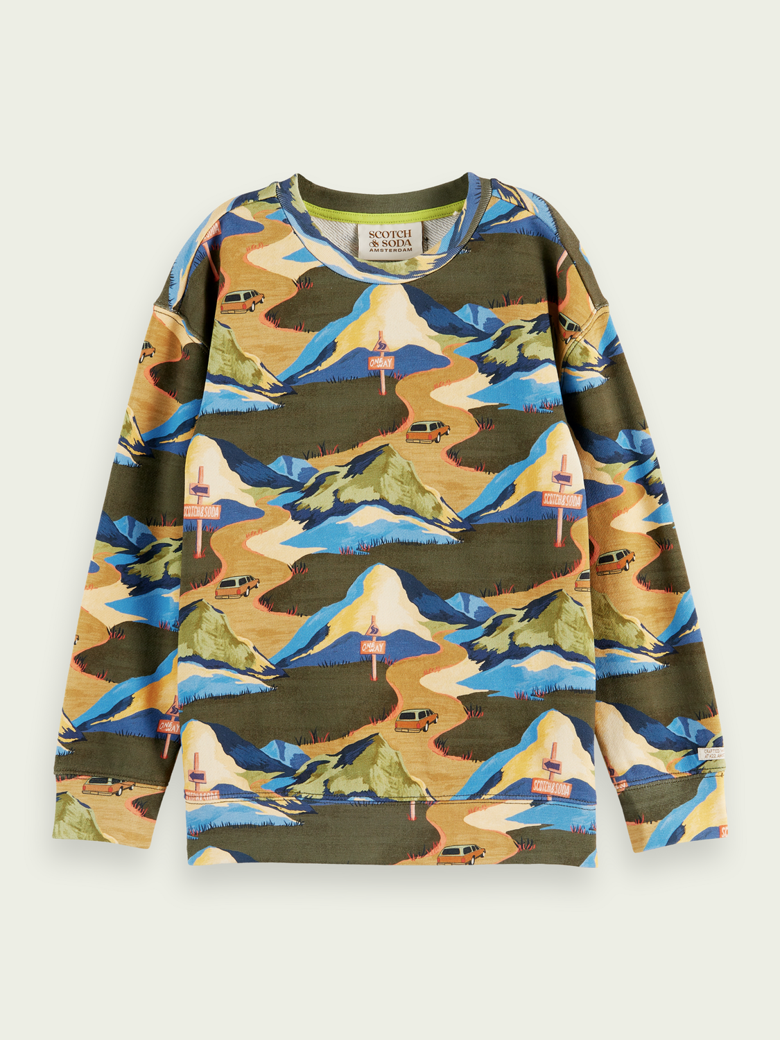 Scotch Soda Outlet | Printed Crewneck Sweatshirt