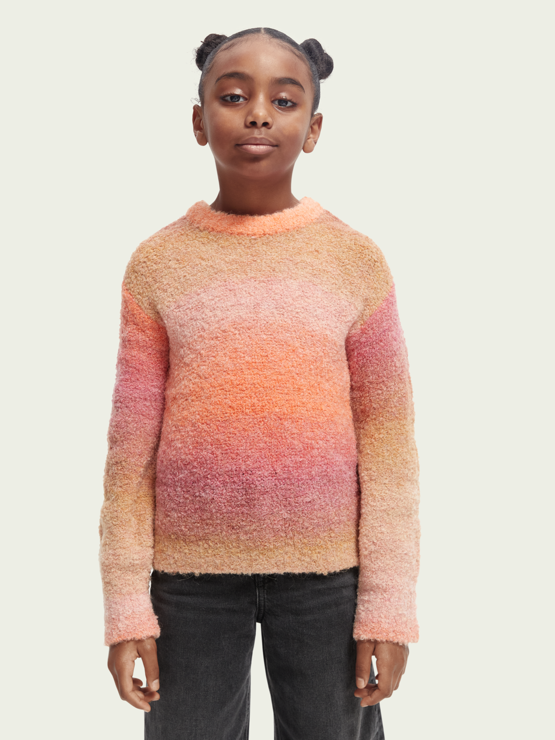 Relaxed Fit Multi-Coloured Fuzzy Sweater