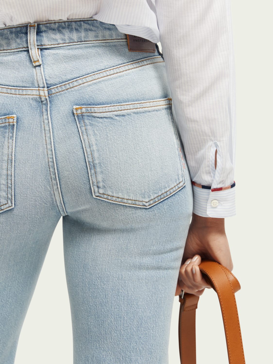 The Sky Patched Straight Leg Jeans | scotch & soda outlet