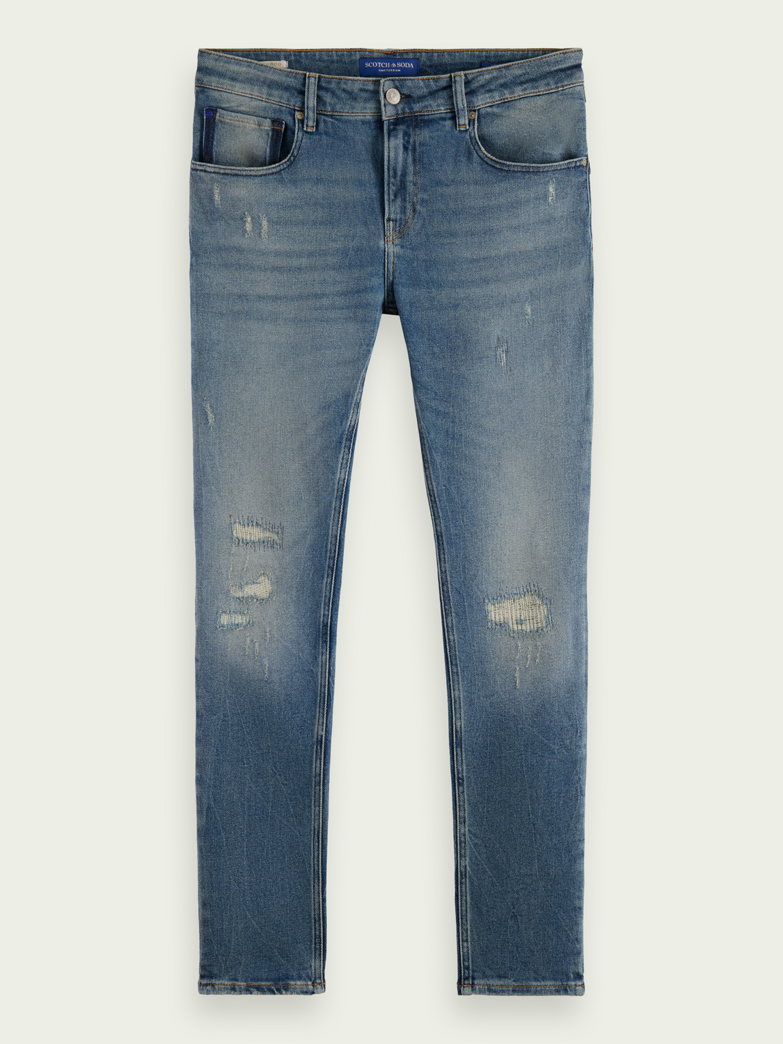 The Skim Super-Slim Fit Jeans - Broke Blauw | Scotch And Soda Outlet