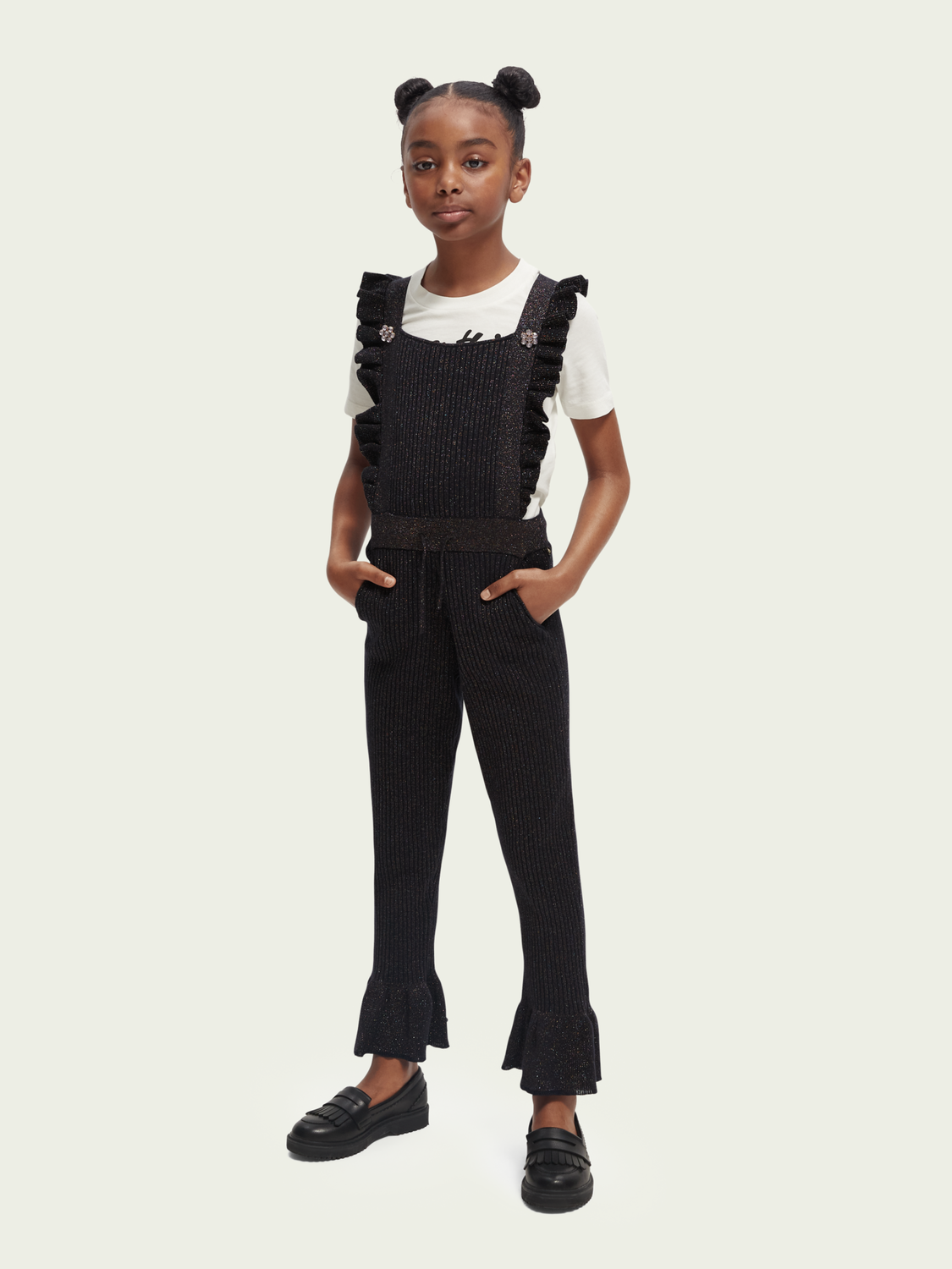 Scotch Soda Outlet | Ruffled Knit Dungarees