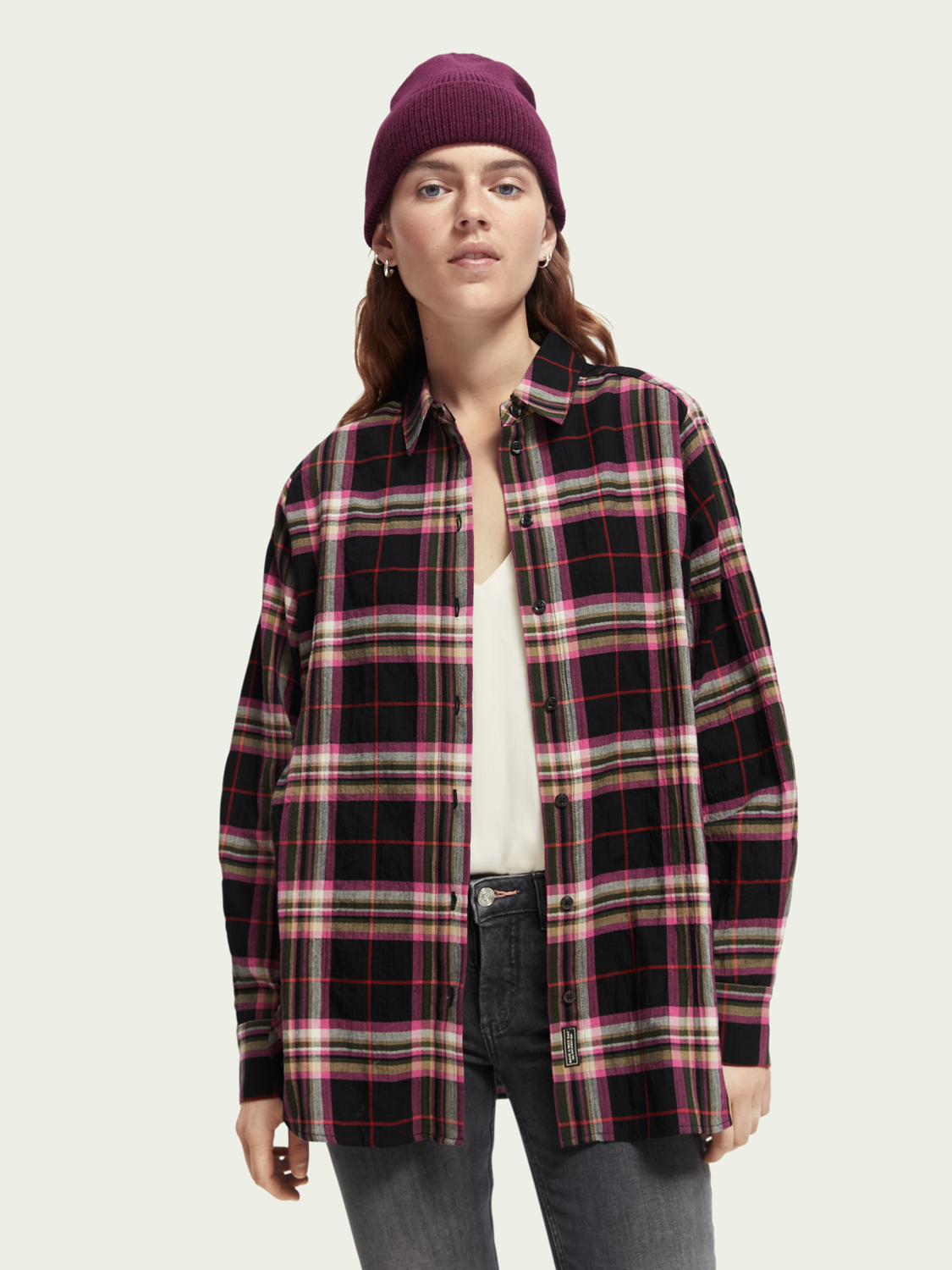 Oversized Checked Shirt | scotch & soda outlet