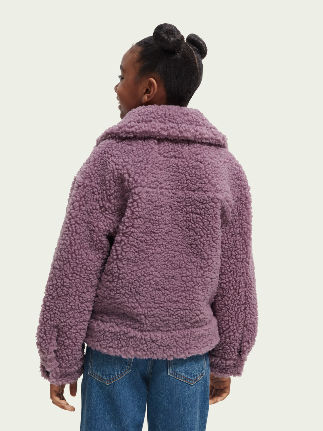 Boxy-Fit Teddy Trucker Jacket