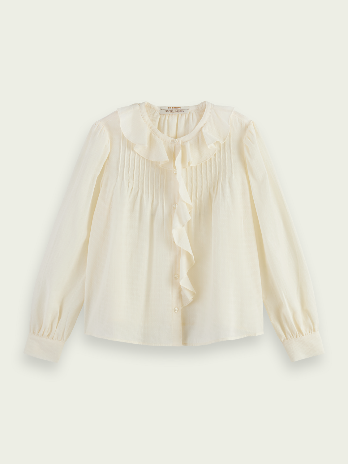 Ruffled Pin Tuck Shirt | scotch & soda outlet