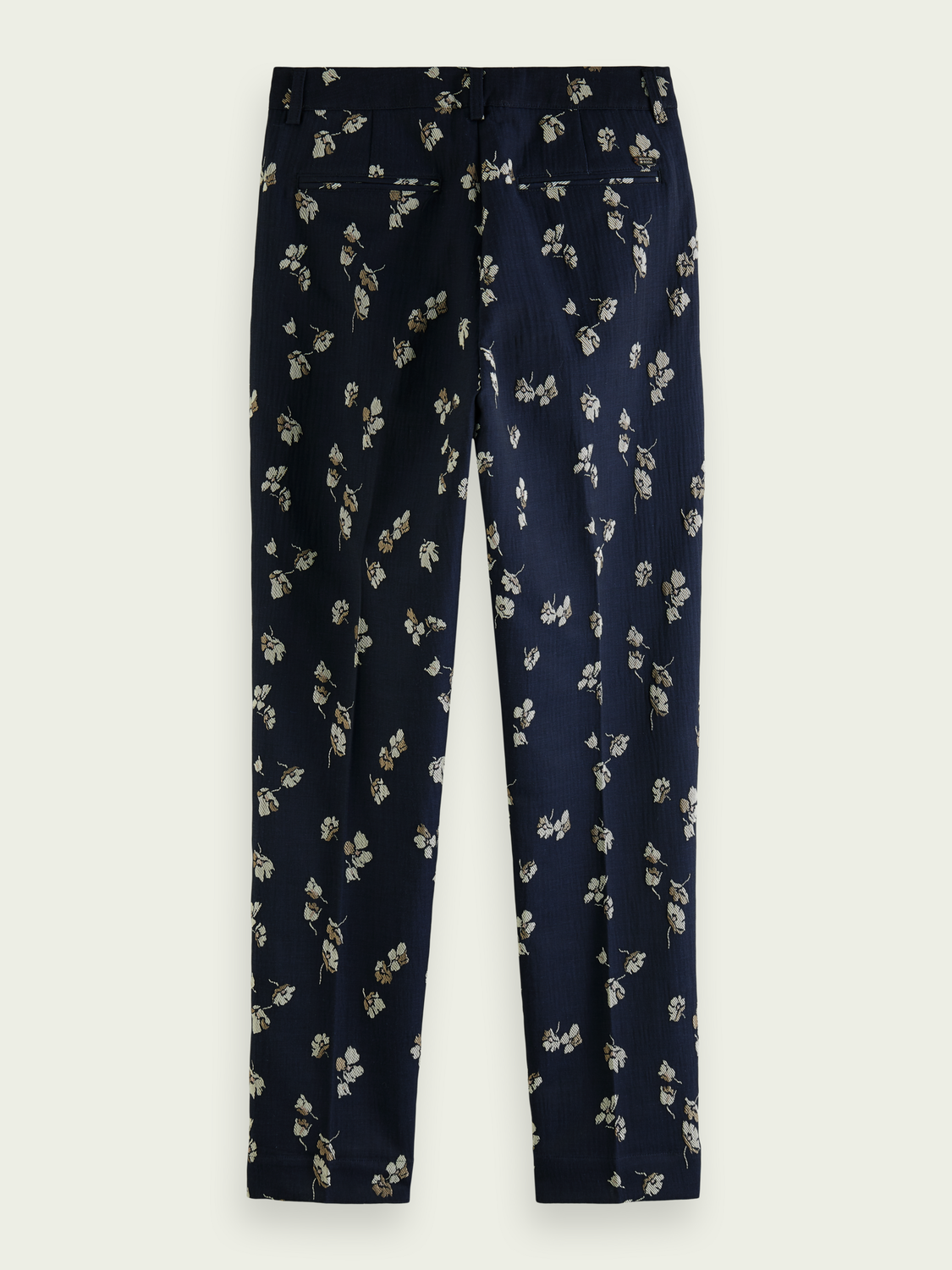 Lowry Mid-Rise Slim Fit Jacquard Trousers | scotch & soda outlet