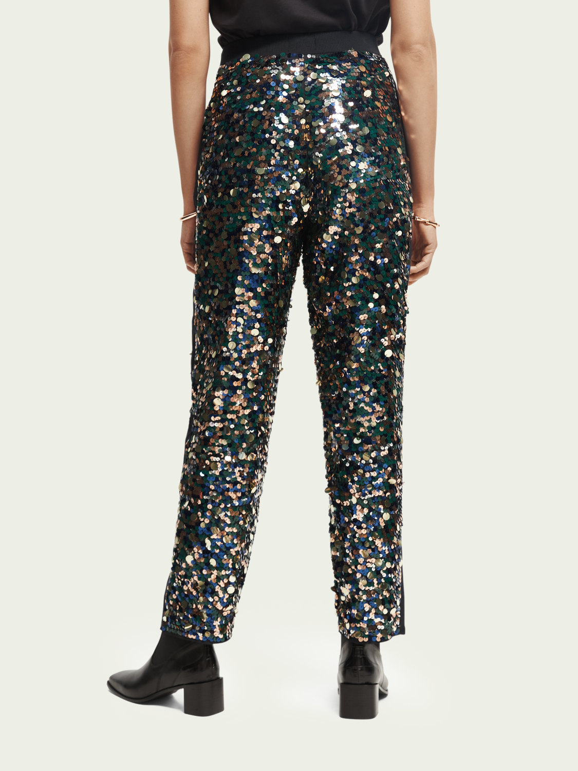 High-Rise Sequin Pants | scotch & soda outlet