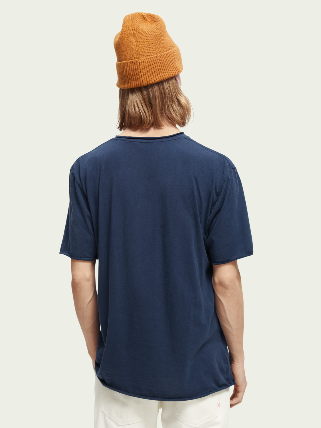 Organic Raw Edge Jersey Crewneck T-Shirt | Scotch And Soda Outlet