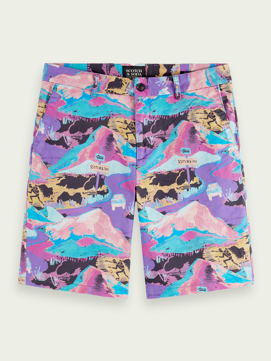 Stuart Printed Chino Shorts | Scotch And Soda Outlet