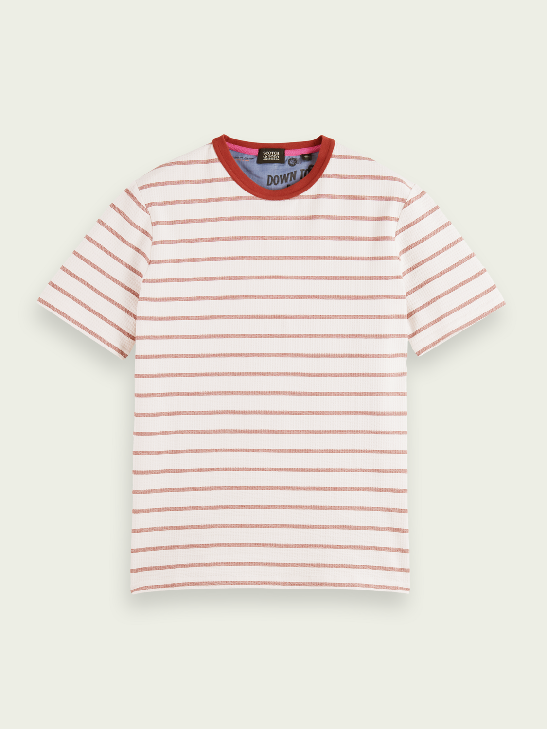 Waffle Jersey Breton T-Shirt | Scotch And Soda Outlet