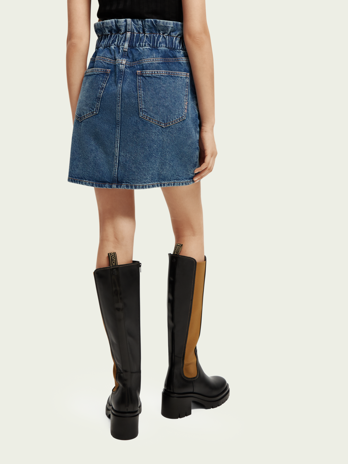 Denim Paper Bag Mini Skirt | scotch & soda outlet