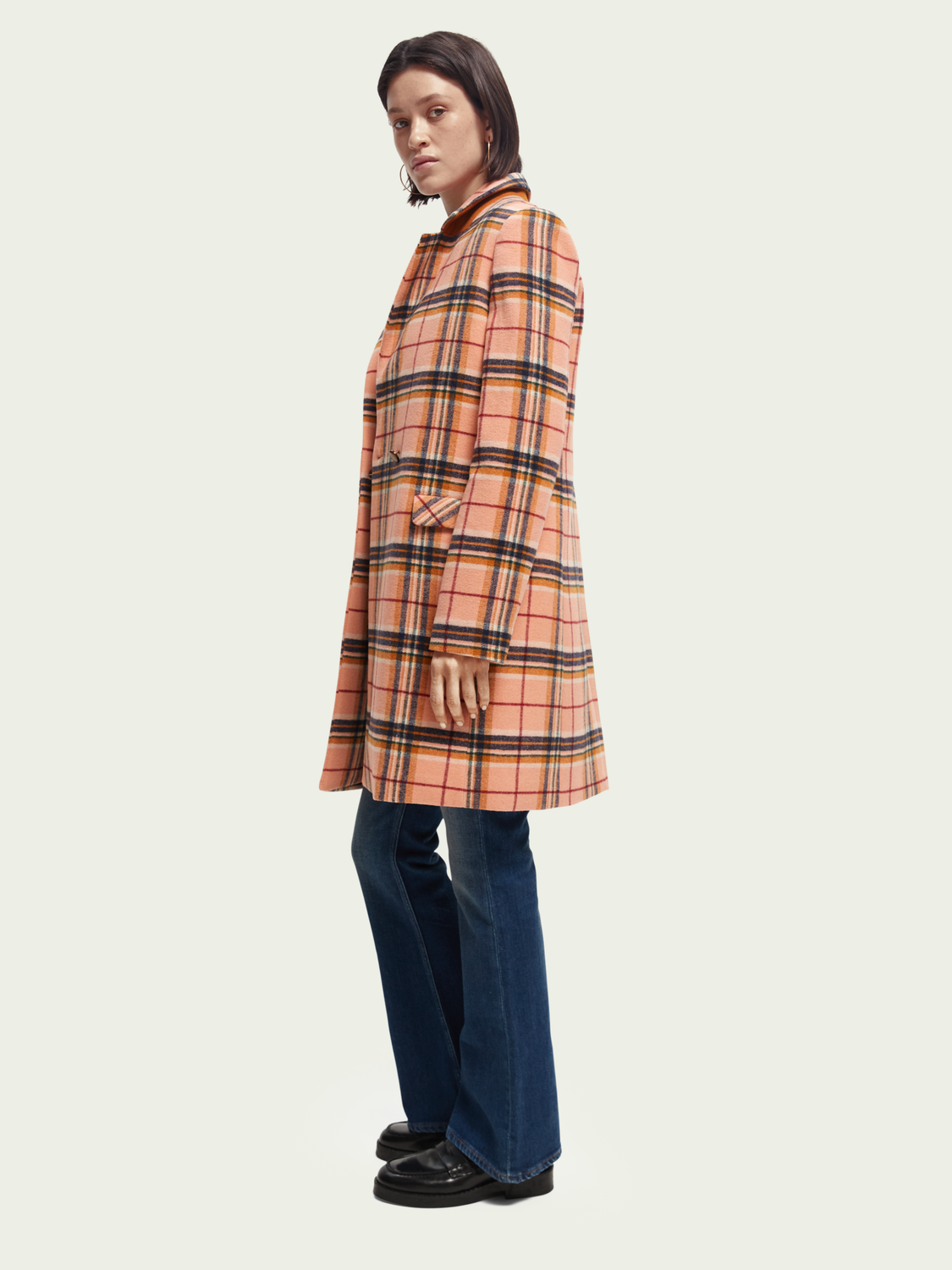 Tailored Single-Breasted Wool-Blended Coat | scotch & soda outlet