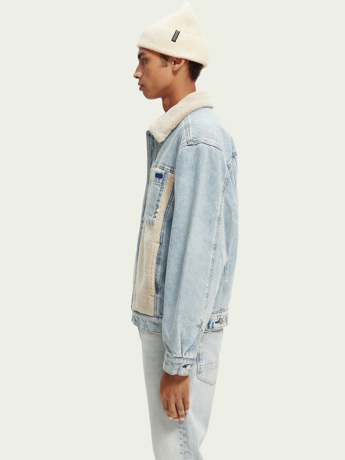 Teddy Lined Denim Trucker Jacket | Scotch And Soda Outlet