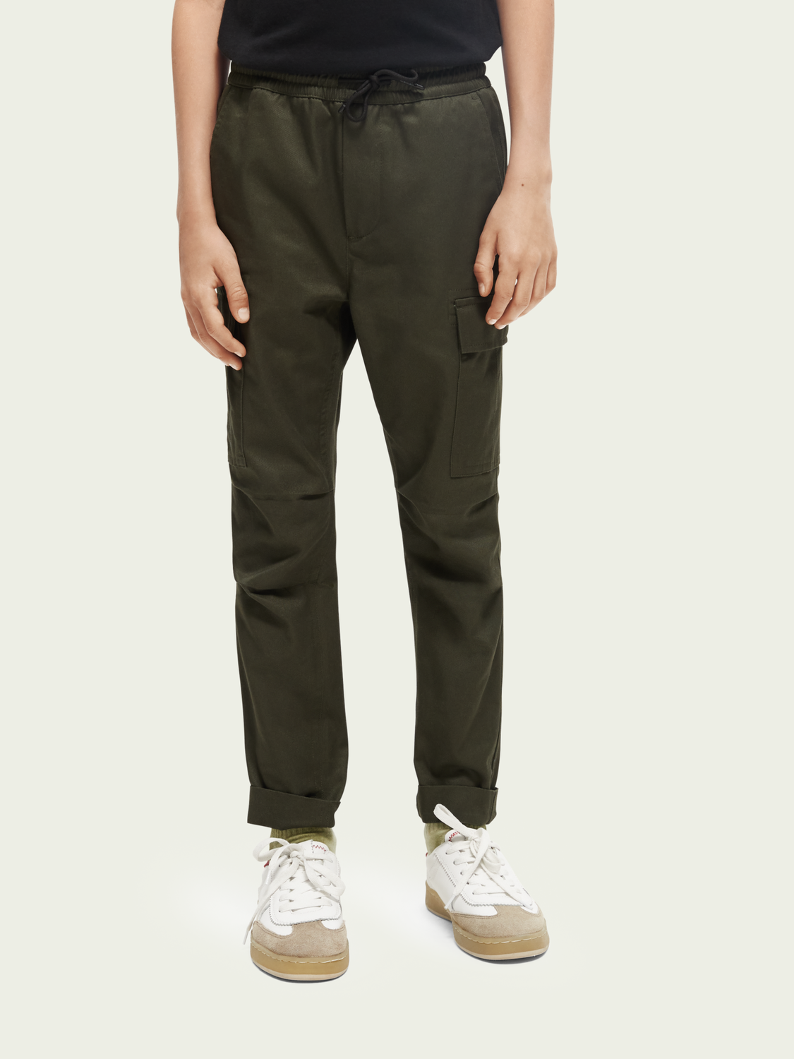 Loose Tapered-Fit Organic Cotton Cargo Trousers