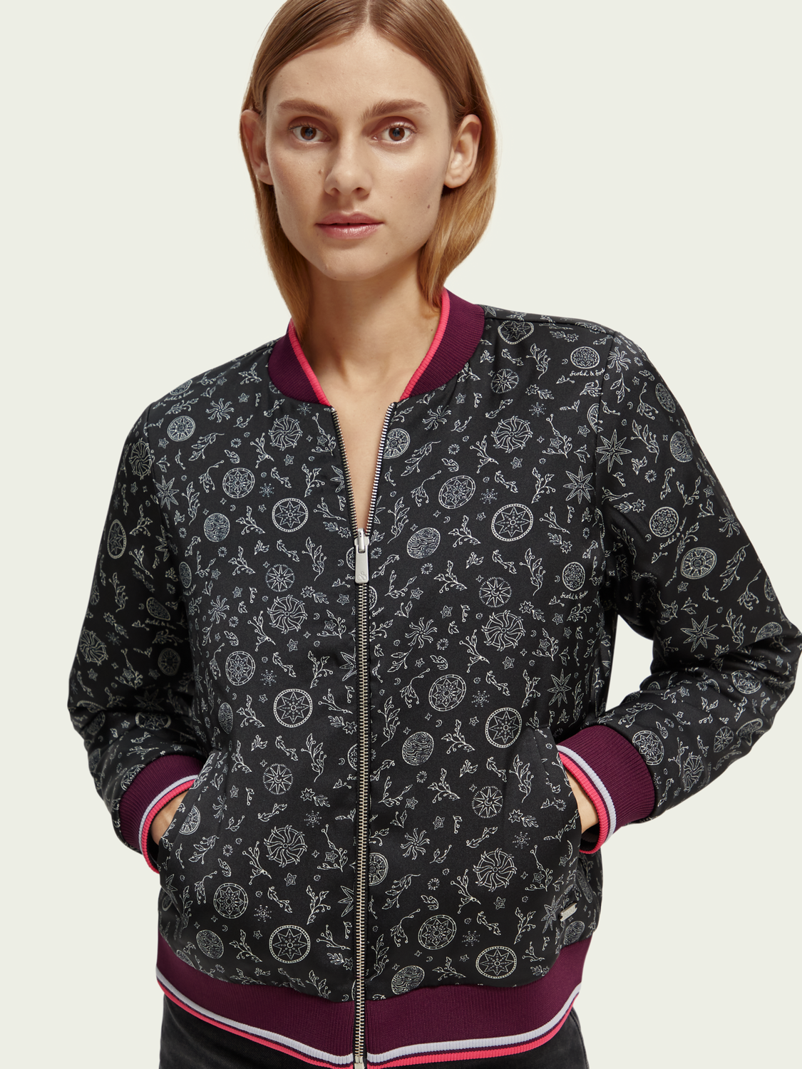 Printed Reversible Padded Bomber Jacket | scotch & soda outlet