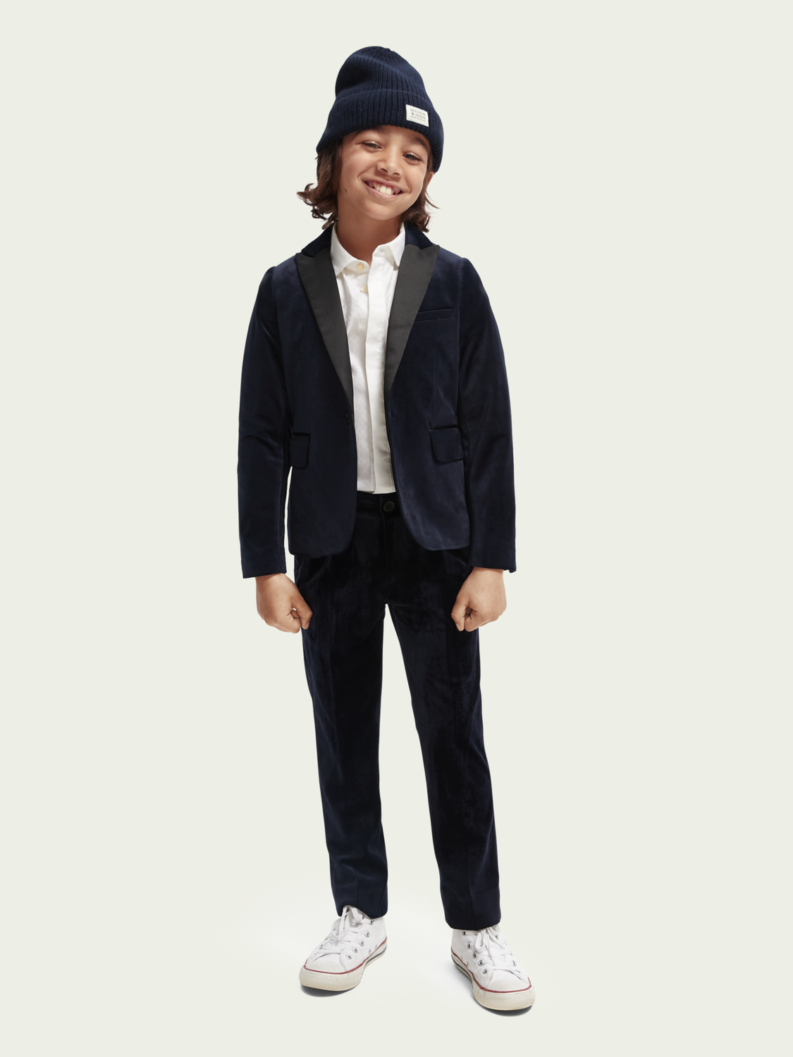 Single-Breasted Satin Lapel Blazer
