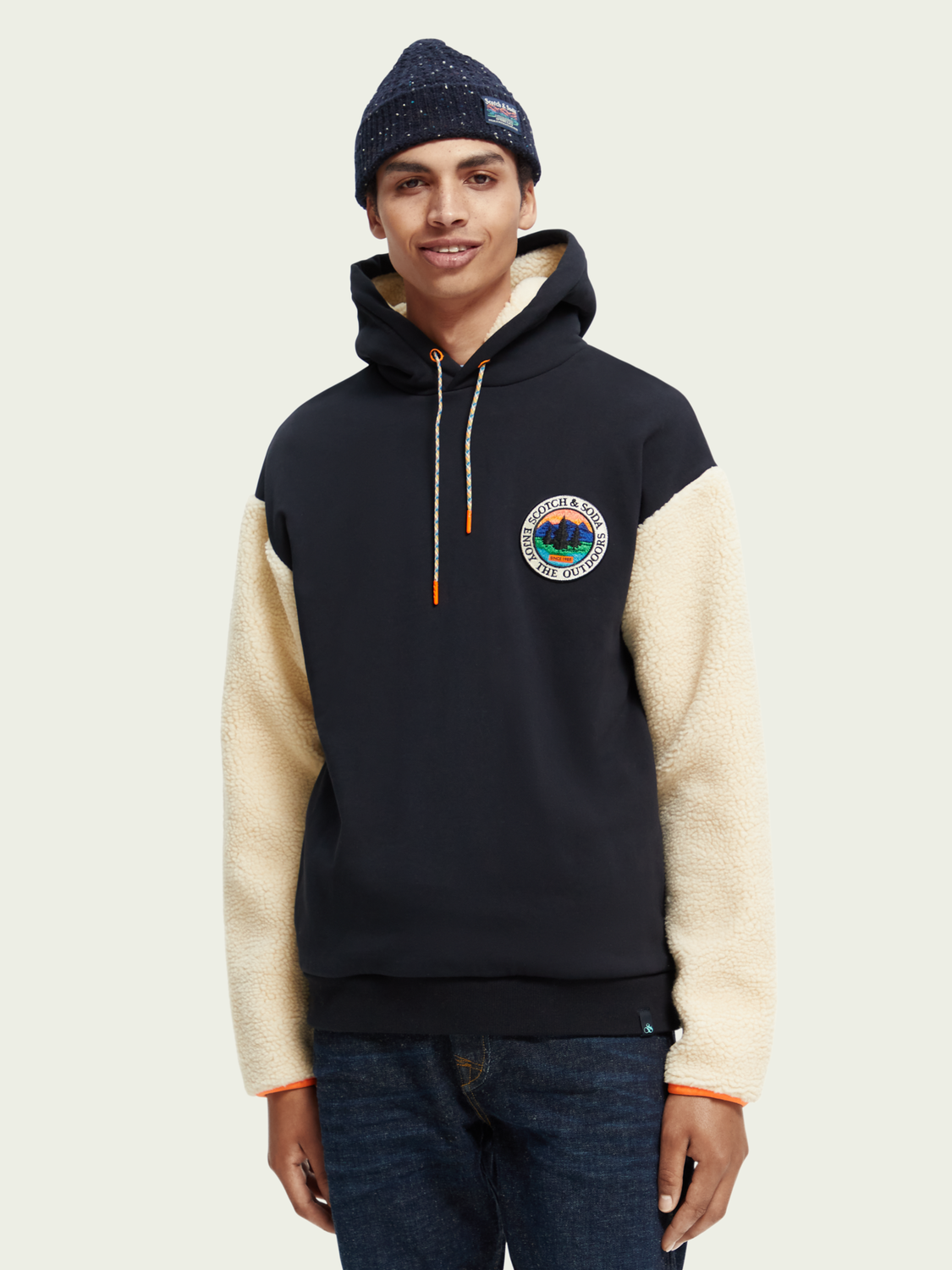 Organic Teddy Felpa Artwork Hoodie | Scotch And Soda Outlet