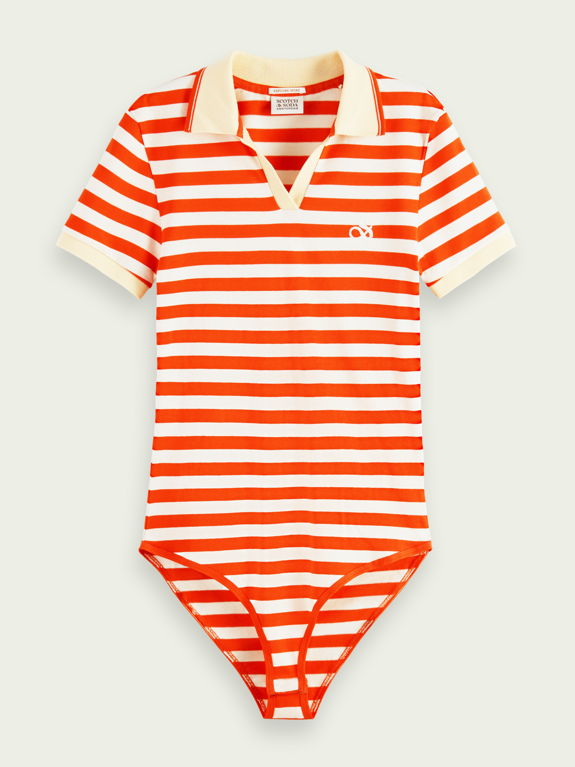 Organic Cotton Polo Bodysuit | scotch & soda outlet