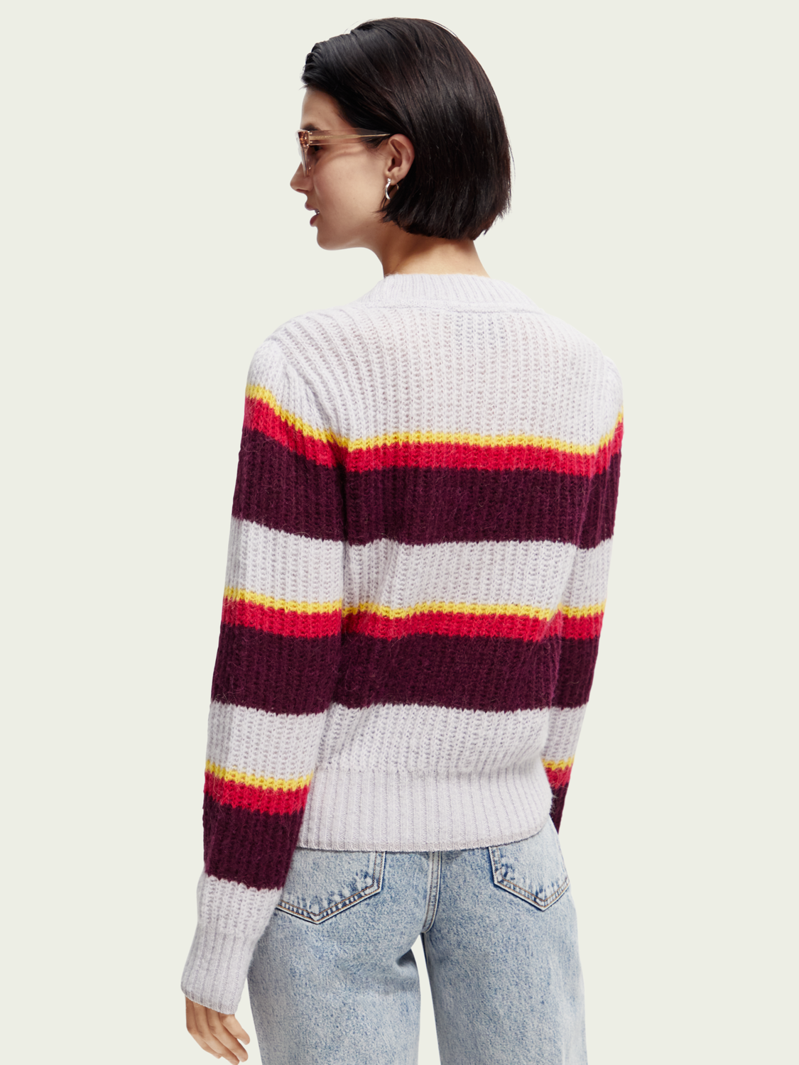 Fuzzy Knitted Puffy Sleeve Sweater