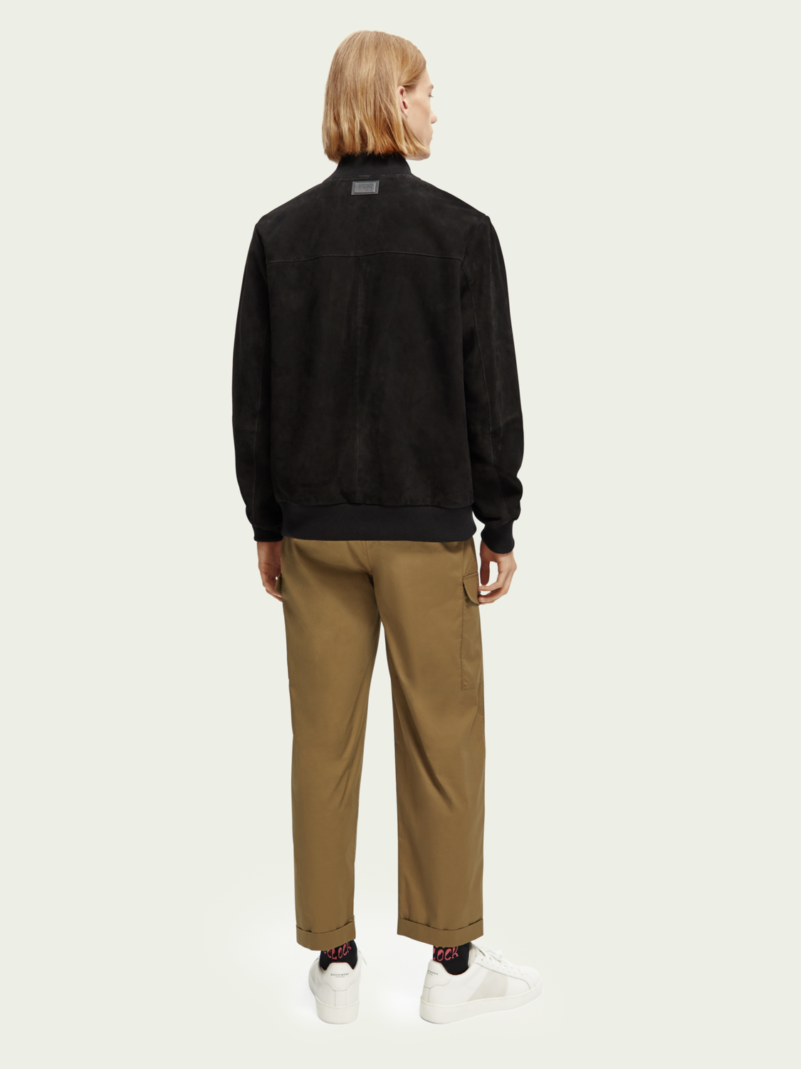 Embroidered Suede Bomber Jacket | Scotch And Soda Outlet