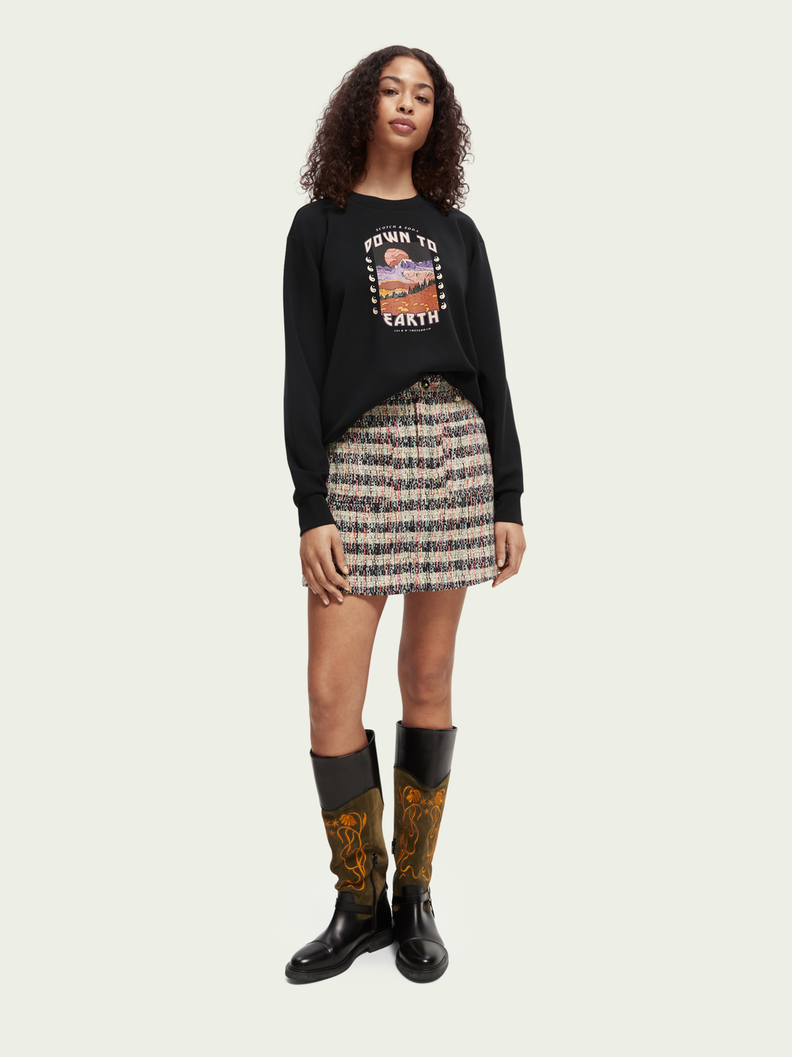 Relaxed-Fit Artwork Crewneck Sweatshirt | scotch & soda outlet
