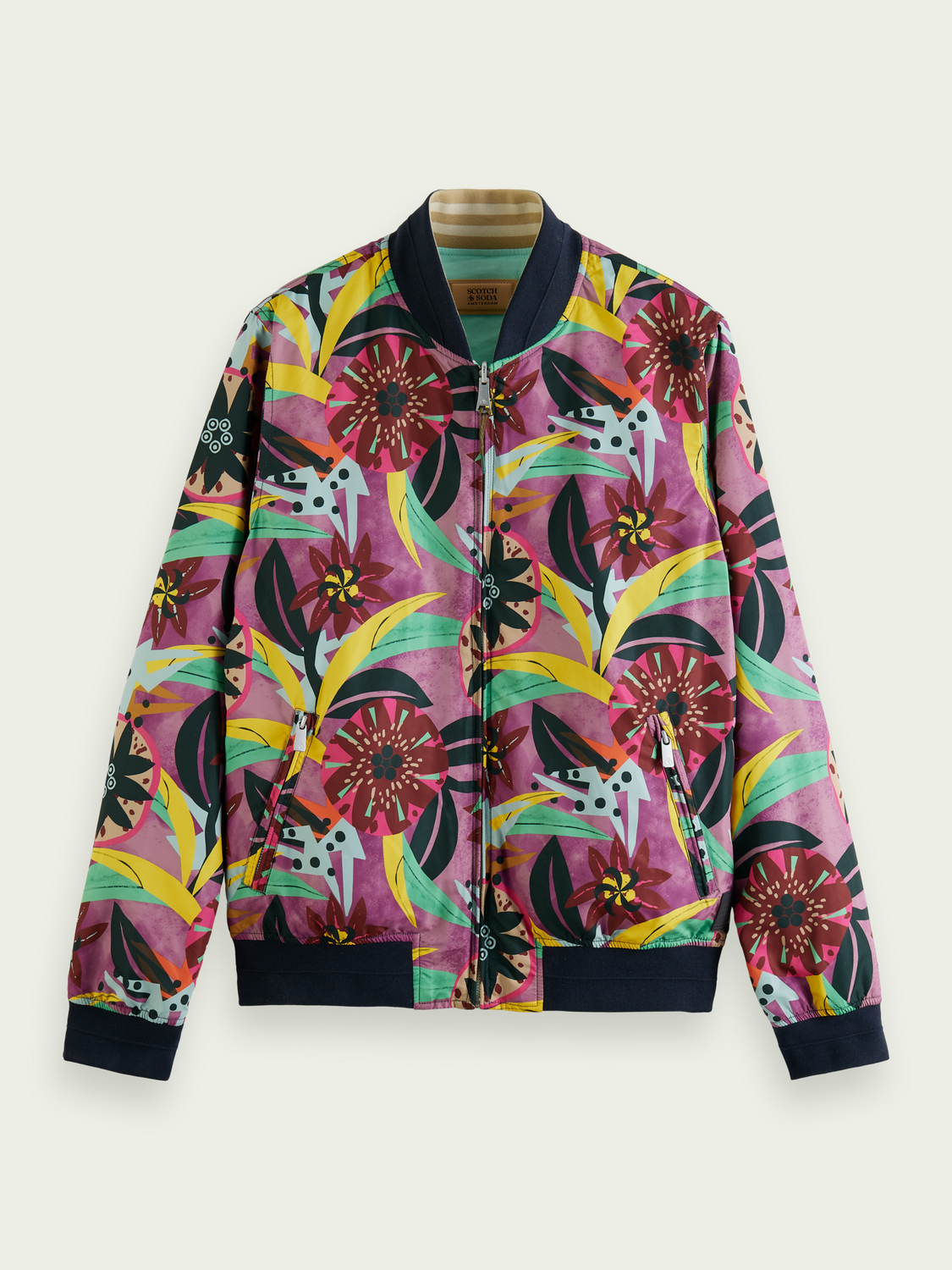Printed Reversible Bomber Jacket | Scotch And Soda Outlet