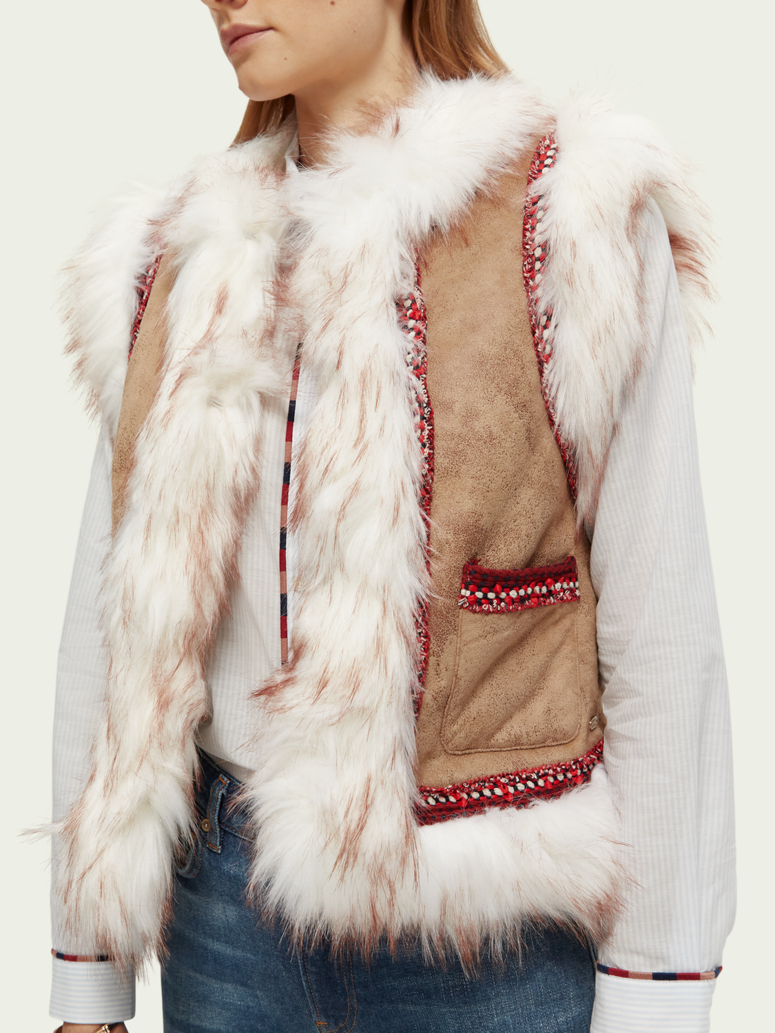 Shearling Gilet | scotch & soda outlet