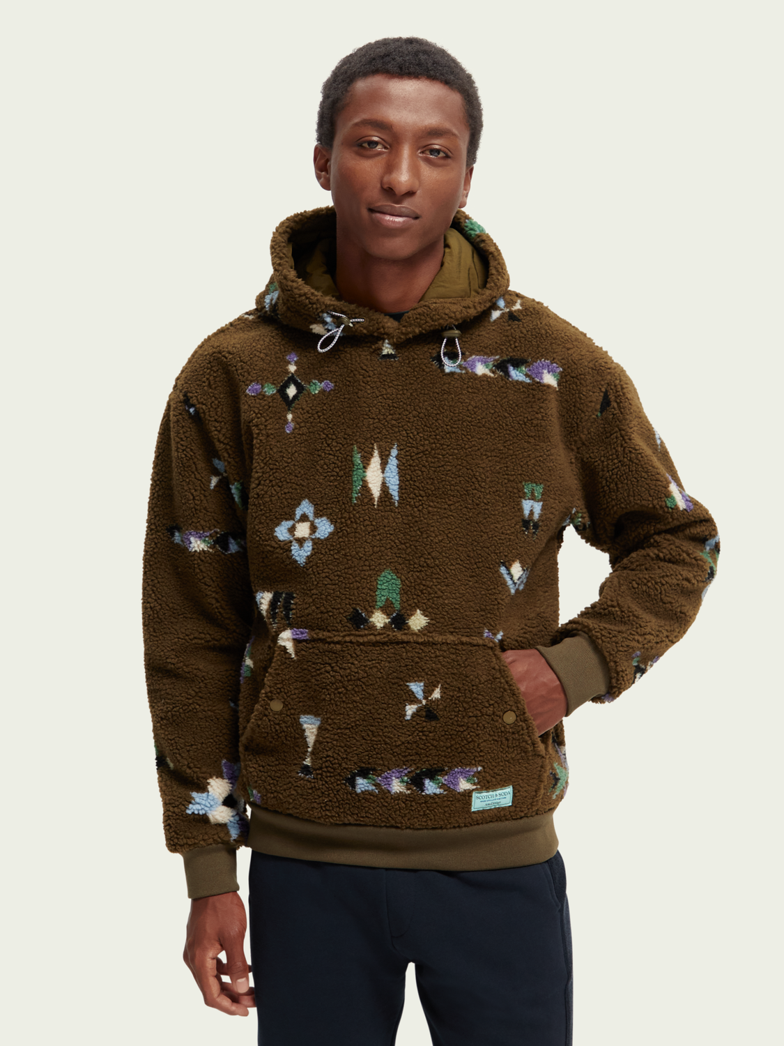 Printed Teddy Hoodie | Scotch And Soda Outlet