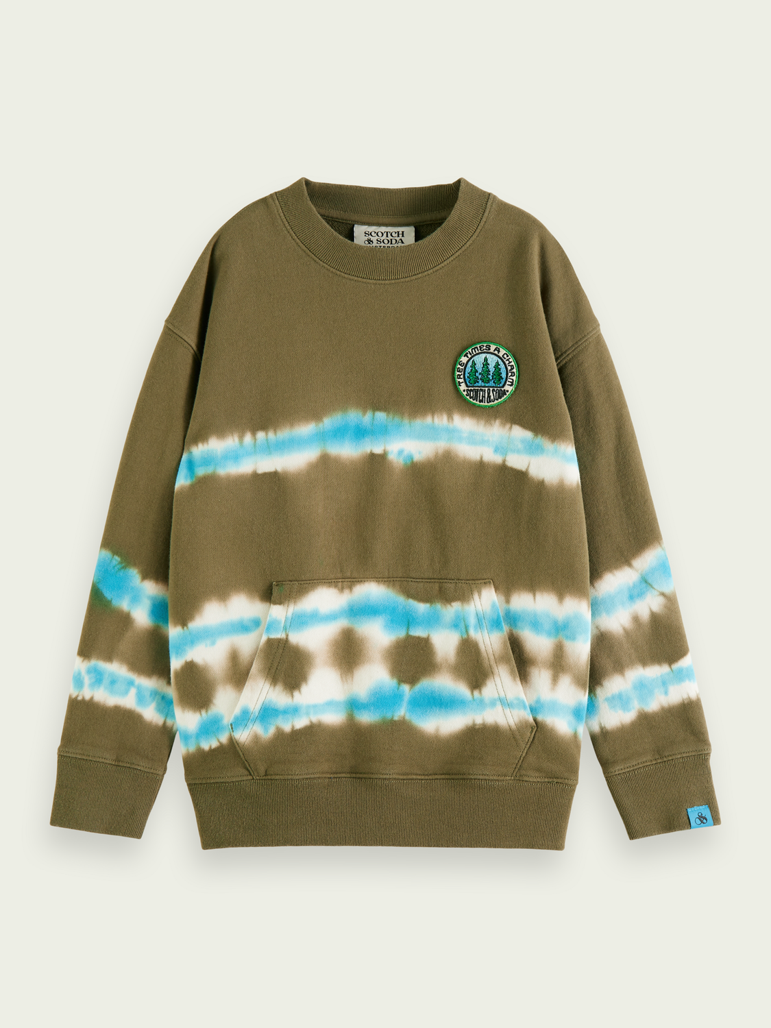 Cotton Tie-Dye Crewneck Sweatshirt