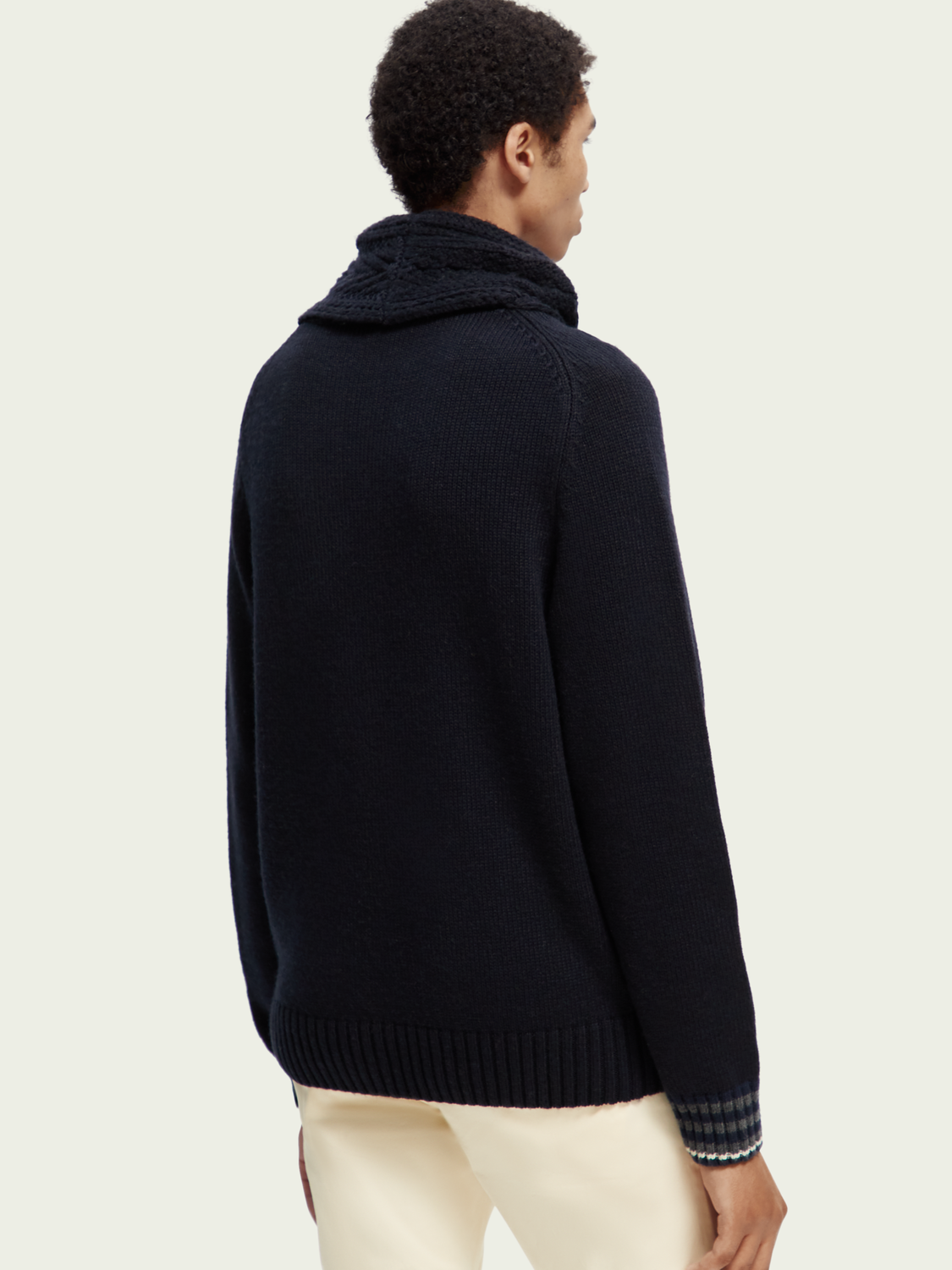 Sweater With Twisted Collar | Scotch And Soda Outlet