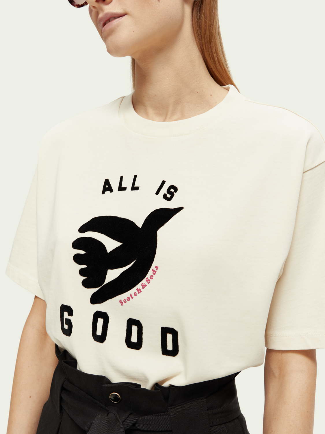 Loose Fit Graphic Organic T-Shirt | scotch & soda outlet