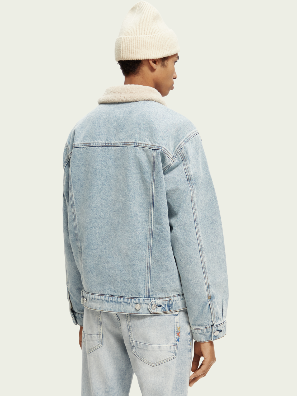 Teddy Lined Denim Trucker Jacket | Scotch And Soda Outlet