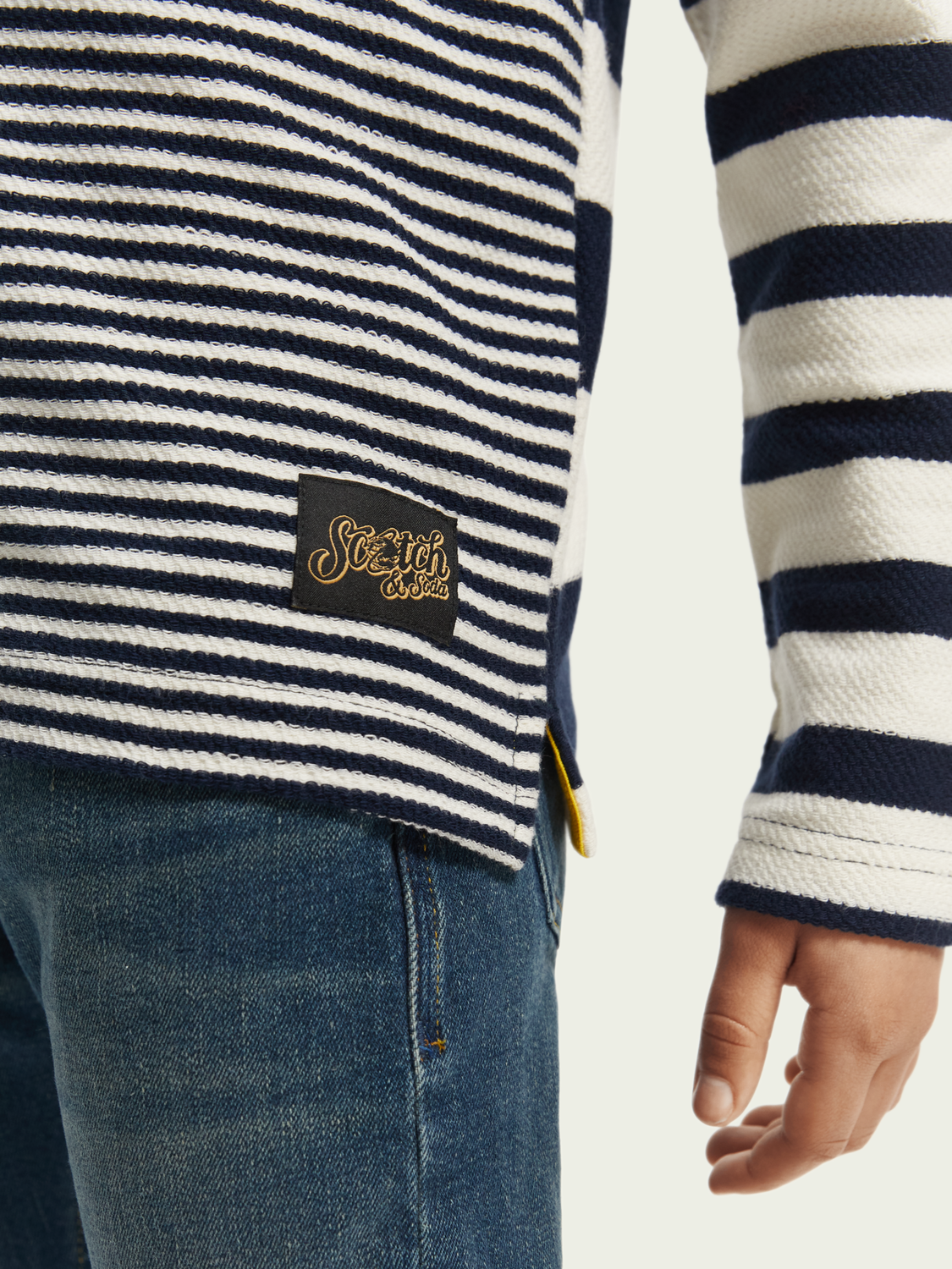 Yarn-Dyed Organic Cotton Long-Sleeved T-Shirt