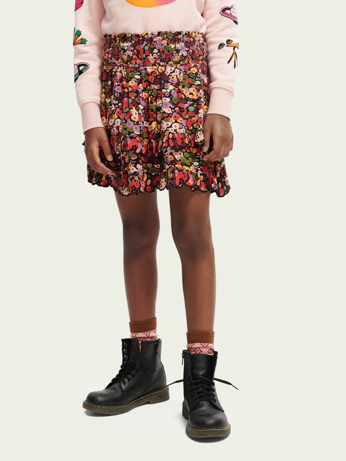 Scotch Soda Outlet | Printed Smock Detailed Mini Skirt