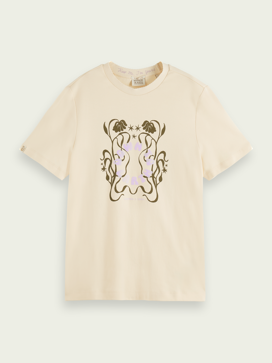 Regular Fit Floral Artwork T-Shirt | scotch & soda outlet