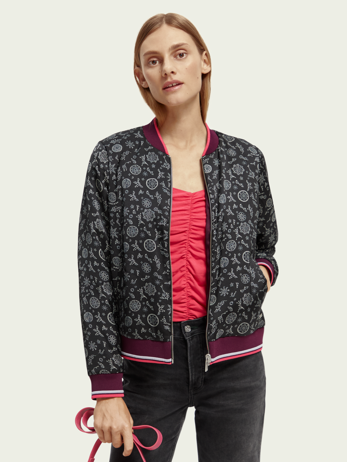 Printed Reversible Padded Bomber Jacket | scotch & soda outlet