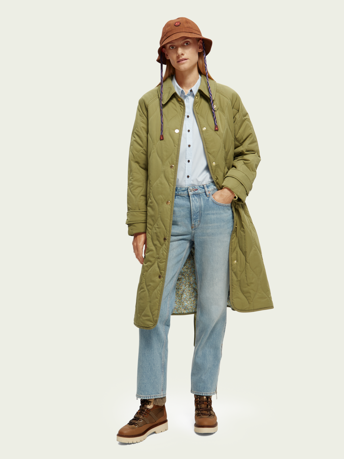 Long Quilted Jacket | scotch & soda outlet