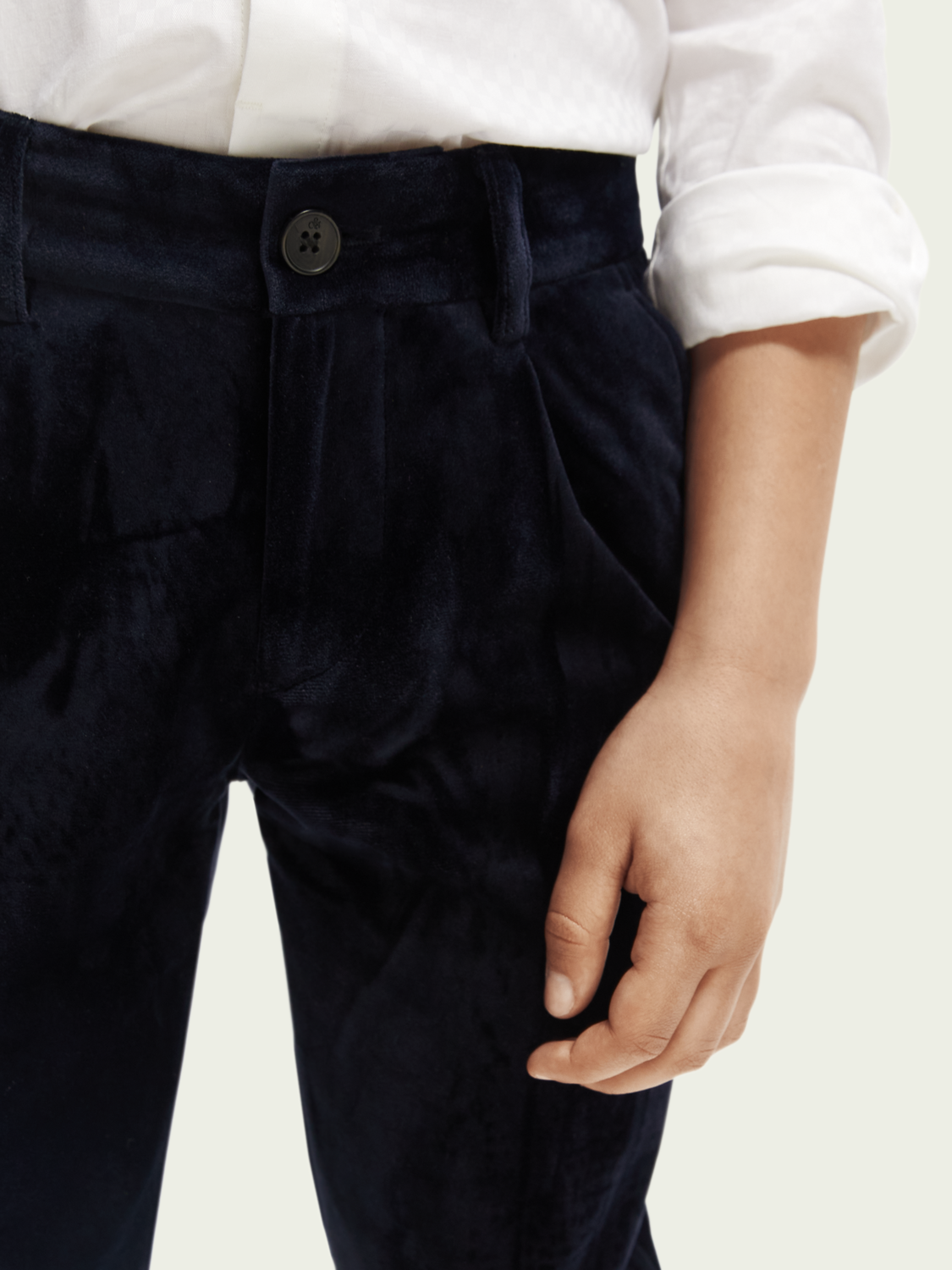 Regular Slim Fit Velvet Pant