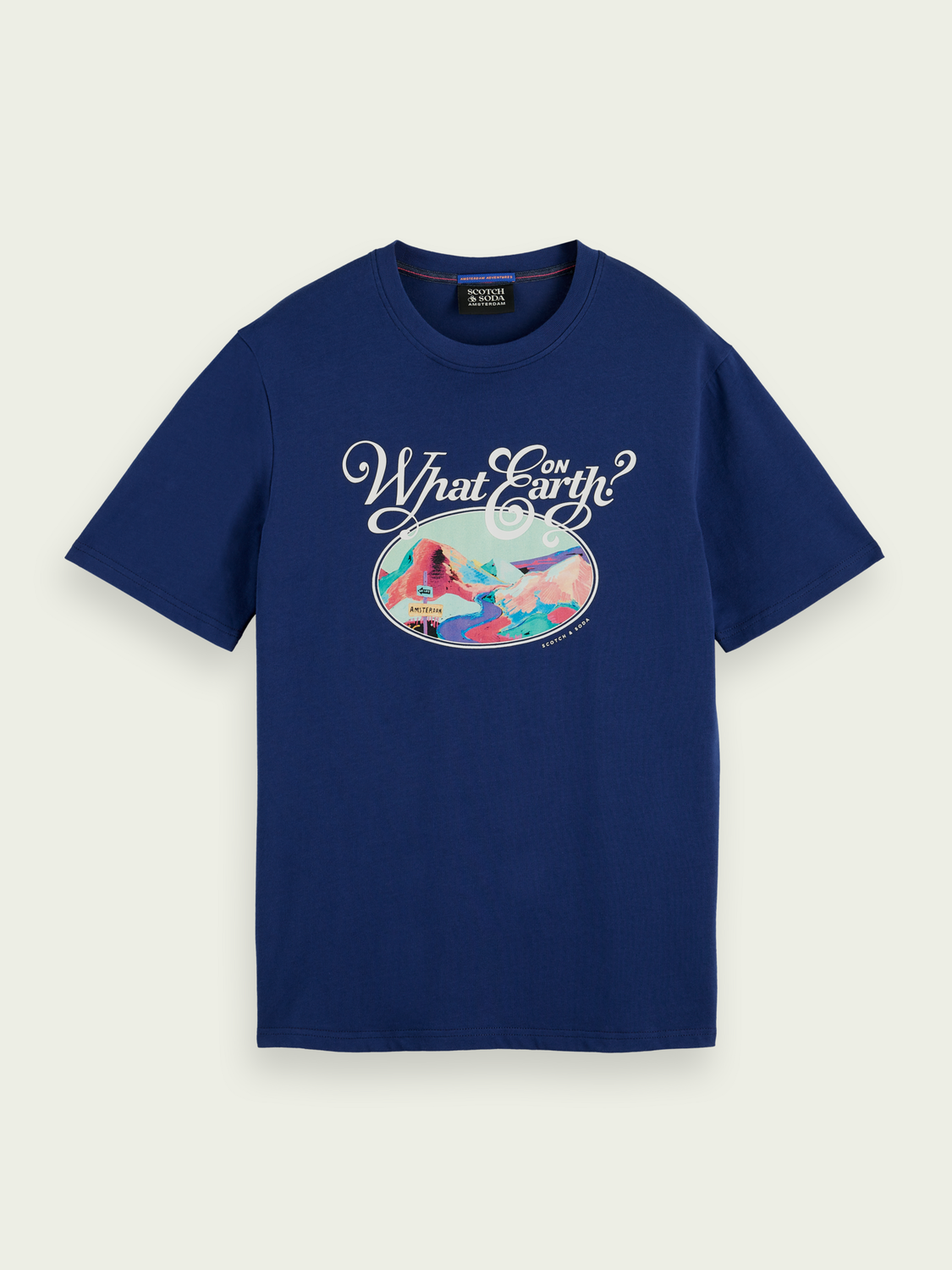 Graphic Jersey Crewneck Organic T-Shirt | Scotch And Soda Outlet