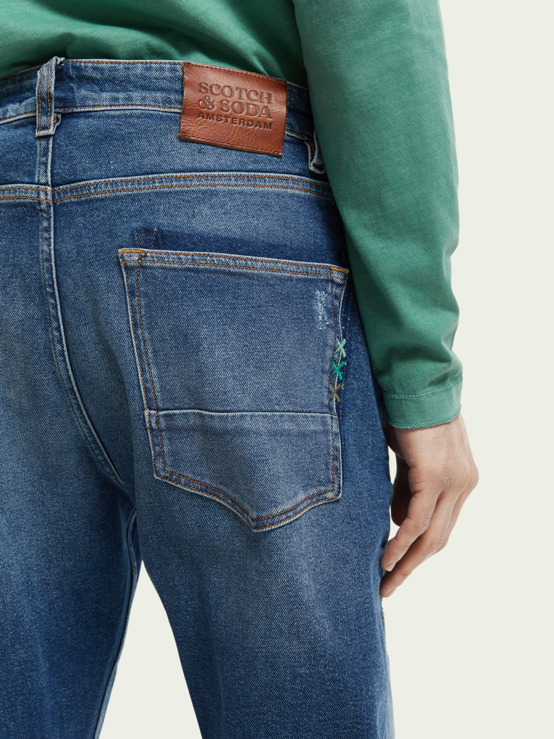 The Dean Loose Tapered-Fit Patchwork Jeans | Scotch And Soda Outlet
